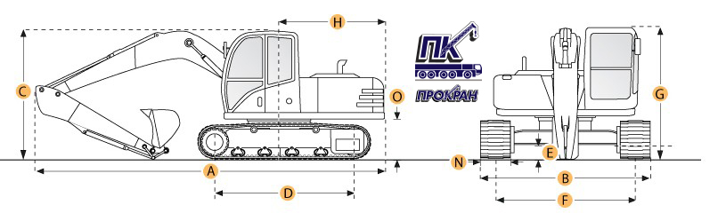 Трал с экскаватором рисунок